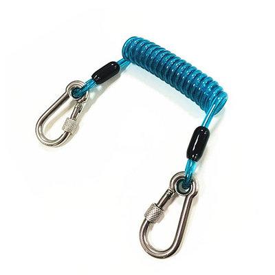 بند سیم پیچ پلاستیکی آبی شفاف تقویت شده با گیره های فولادی ضد زنگ