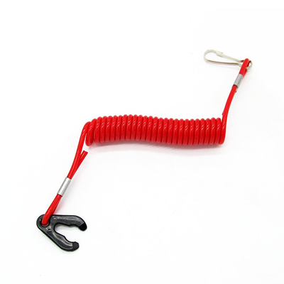 طناب ایمنی جت اسکی کویل دار قرمز تقویت شده برای هر سوئیچ کشنده مارکی