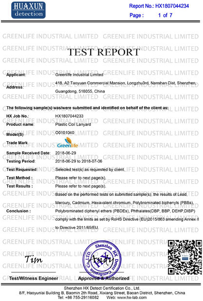چین Greenlife  Industrial  Limited گواهینامه ها