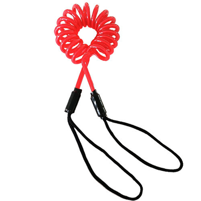طناب ابزار کویل ایمنی دستی طناب حلقه حلقه پلاستیکی قرمز