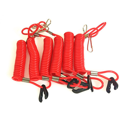 طناب جت اسکی سیم پیچ قابل گسترش سیم پلی اورتان سیم مارپیچی قرمز