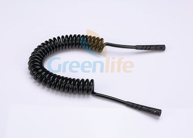 کابل سیاه و سفید سفارشی پیچ خورده کابل قوی با اتصالات PU Tubbing